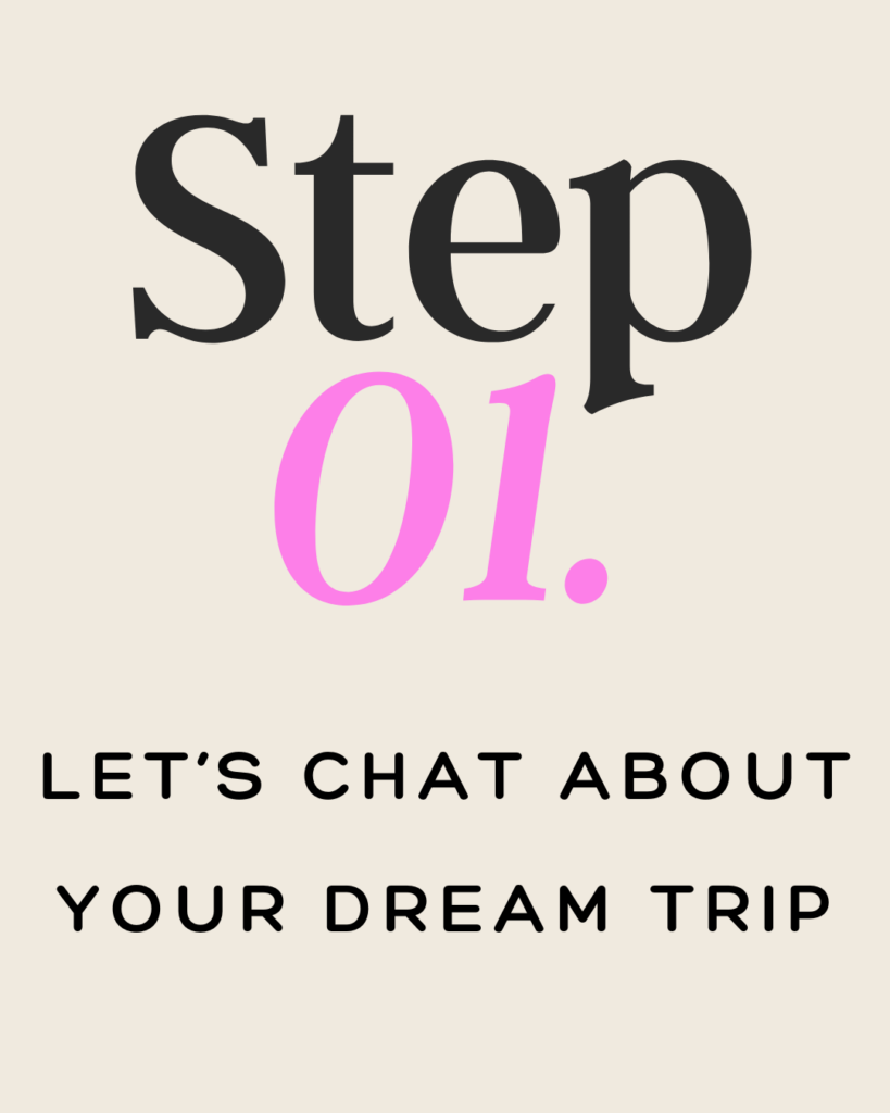 Step one discuss your dream travel plans